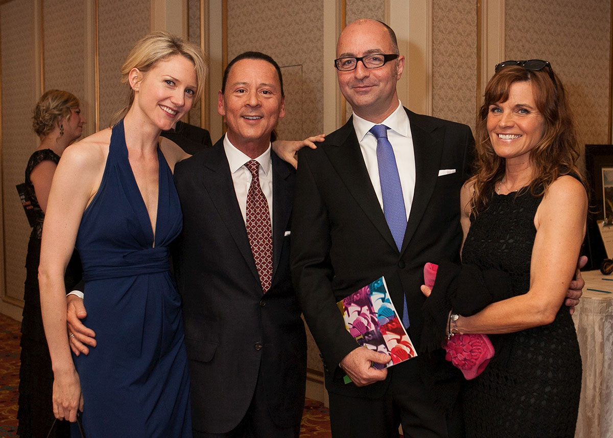 Sonja Bennett, LEO AWARDS President Walter Daroshin, Simon Barry, Jacquie Gould